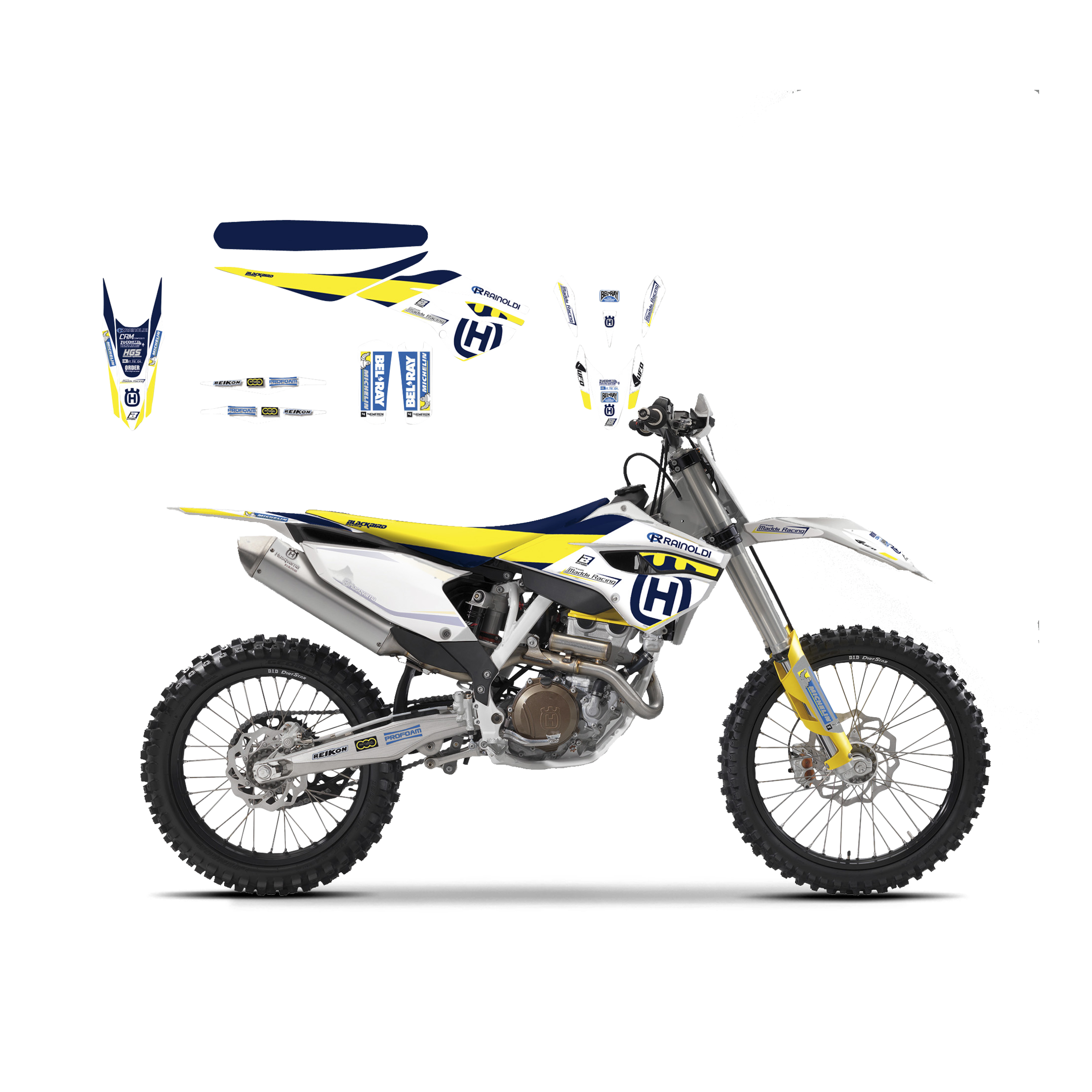 Juego Completo de Adhesivos Blackbird Replica Maddii Racing 2017