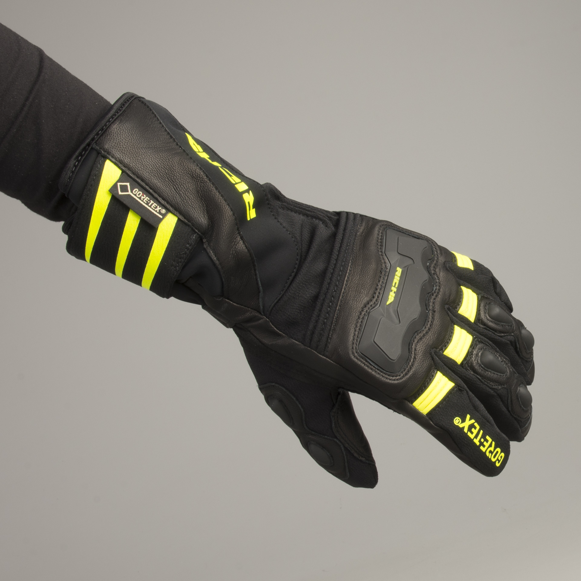 GUANTES DE VERANO MACNA HOMBRE OCTAR NEGRO-AMARILLO-BLANCO TALLA M