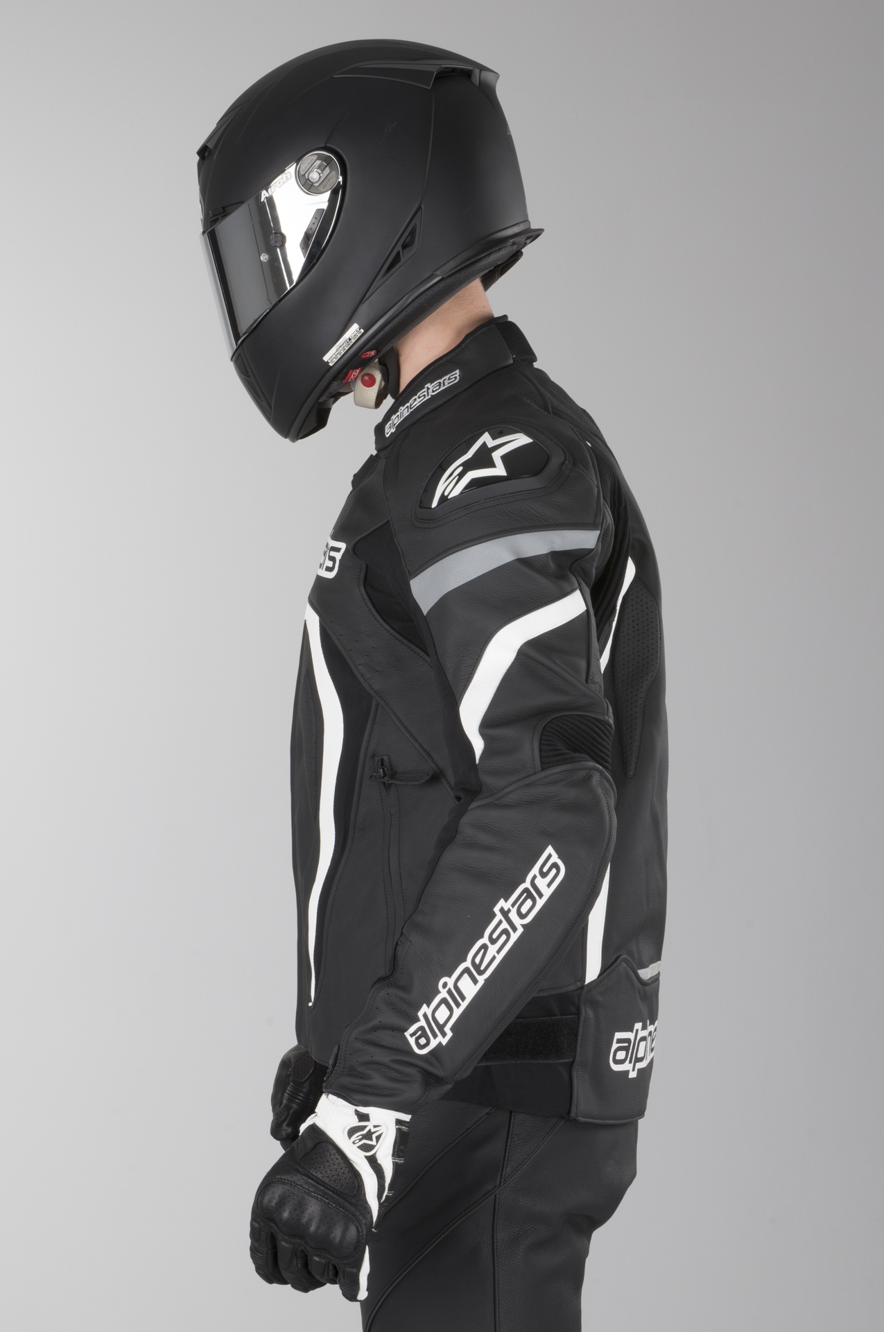 Alpinestars Skinnjacka Motegi SvartVit Alpinestars Skinnjacka Motegi SvartVit