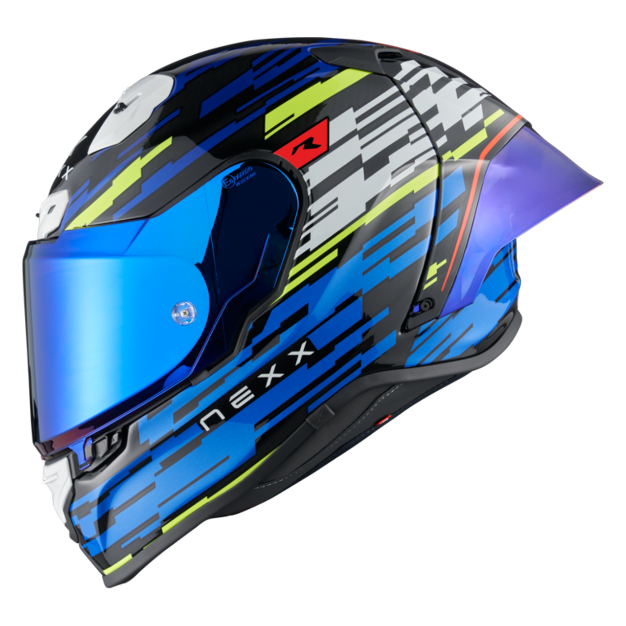 Integraalhelm Nexx X.R3R Glitch Racer Neon