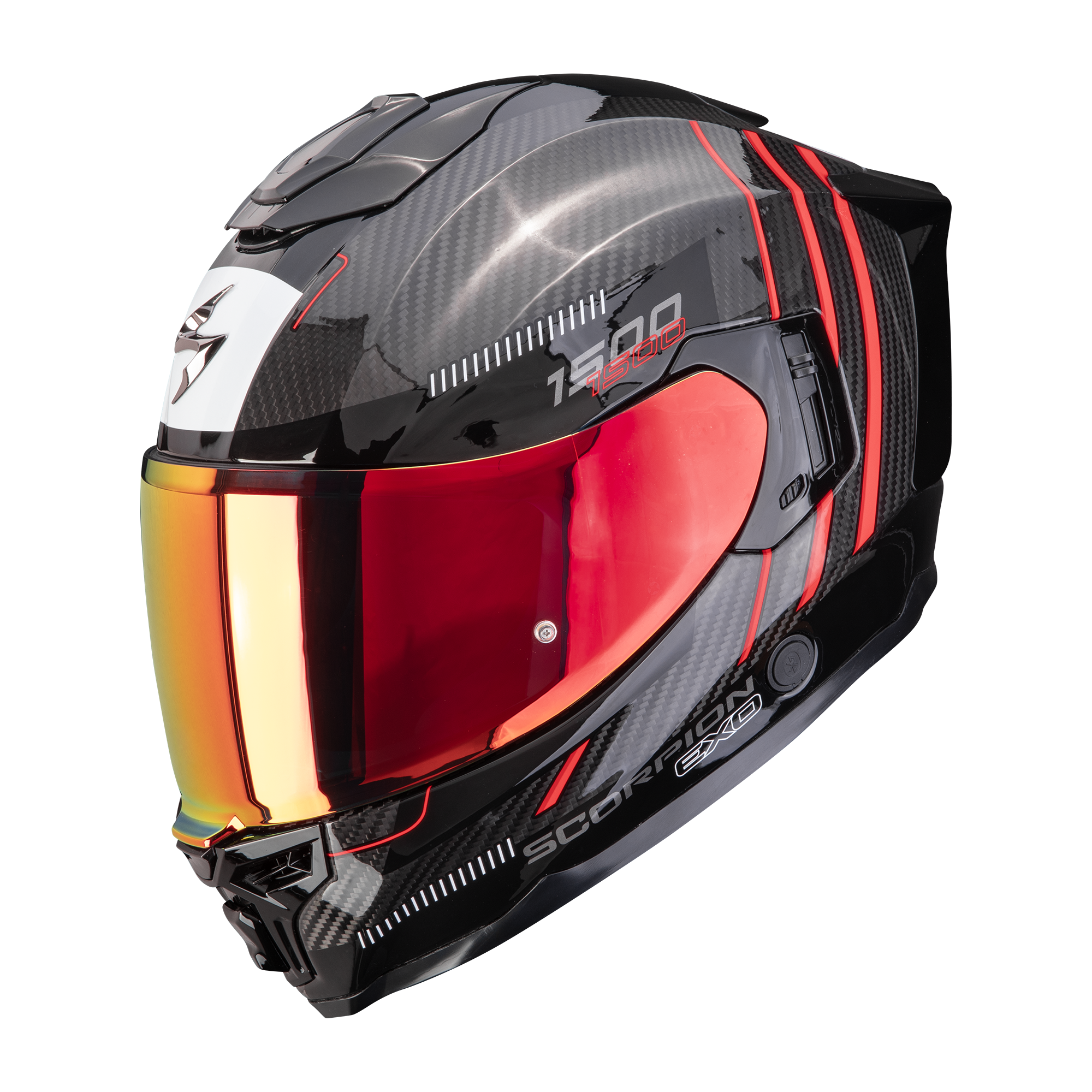 Kask Integralny Scorpion EXO-1500 Carbon Air Zity Czarny/Czerwonys-image