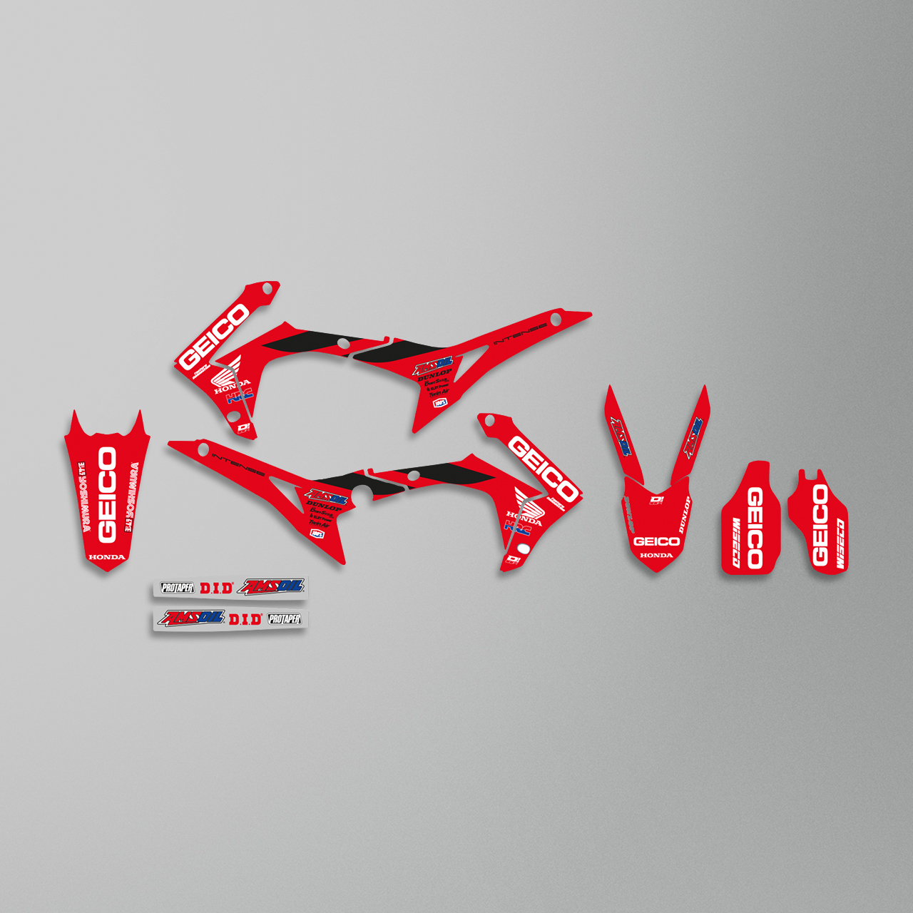Blackbird Replica Team Geico D'Cor Decal Kit Red-Black