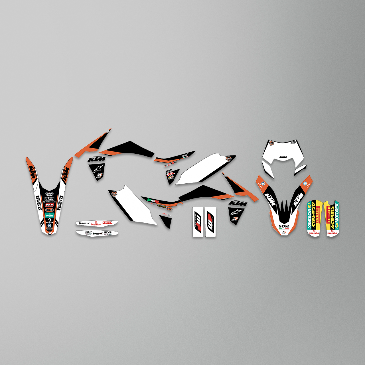 Blackbird Replica Trophy 19 Decal Kit Orange-Black-White