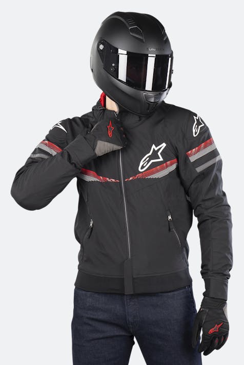 Motorradjacke Alpinestars Sektor V2 Tech Hoodie Schwarz Rot Jetzt 38 Ersparnis XLMOTO