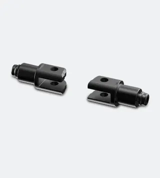 Kit de Montage Rizoma pour Repose-pieds Noir 18mm