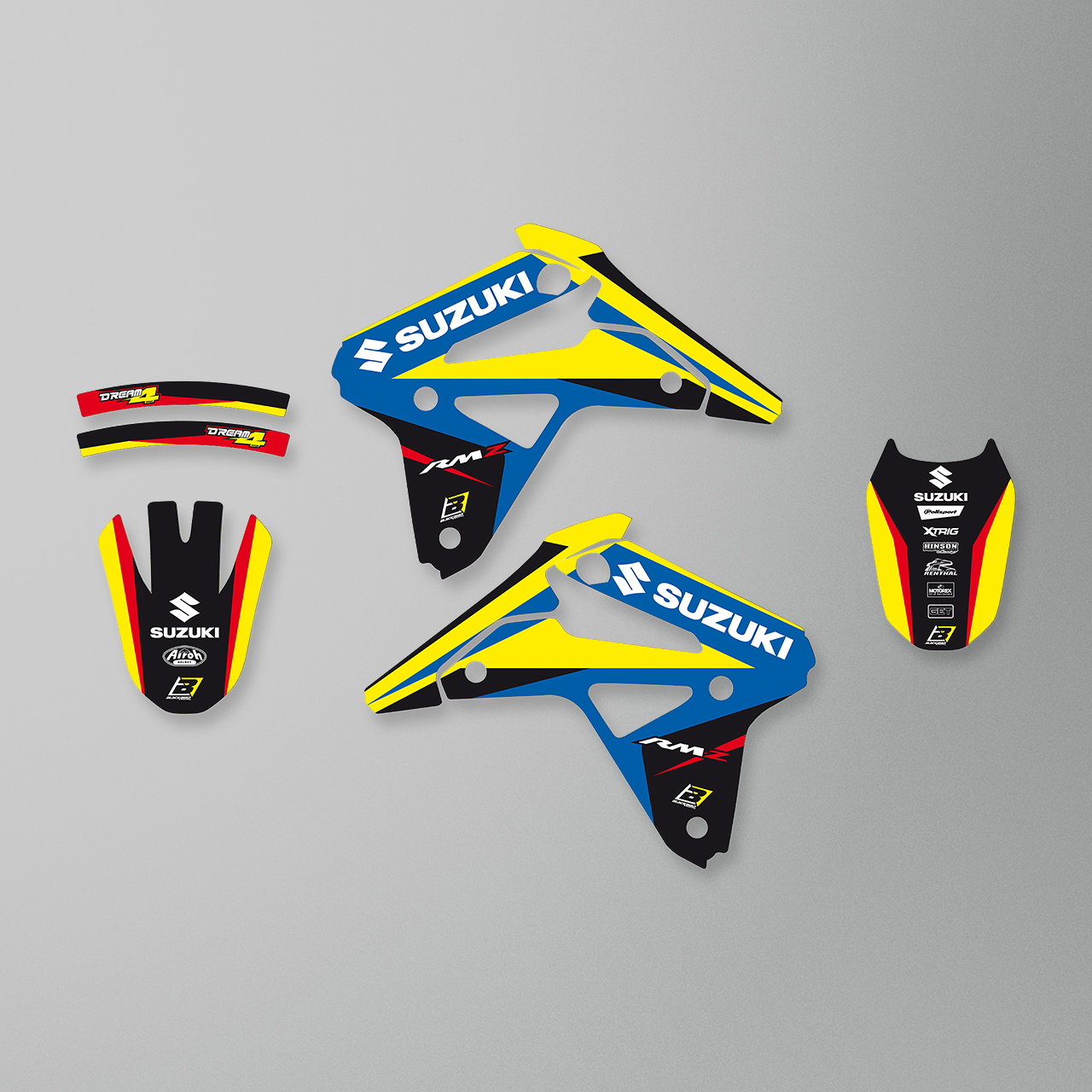 Blackbird Dream 4 Decal Kit Yellow-Blue-Black