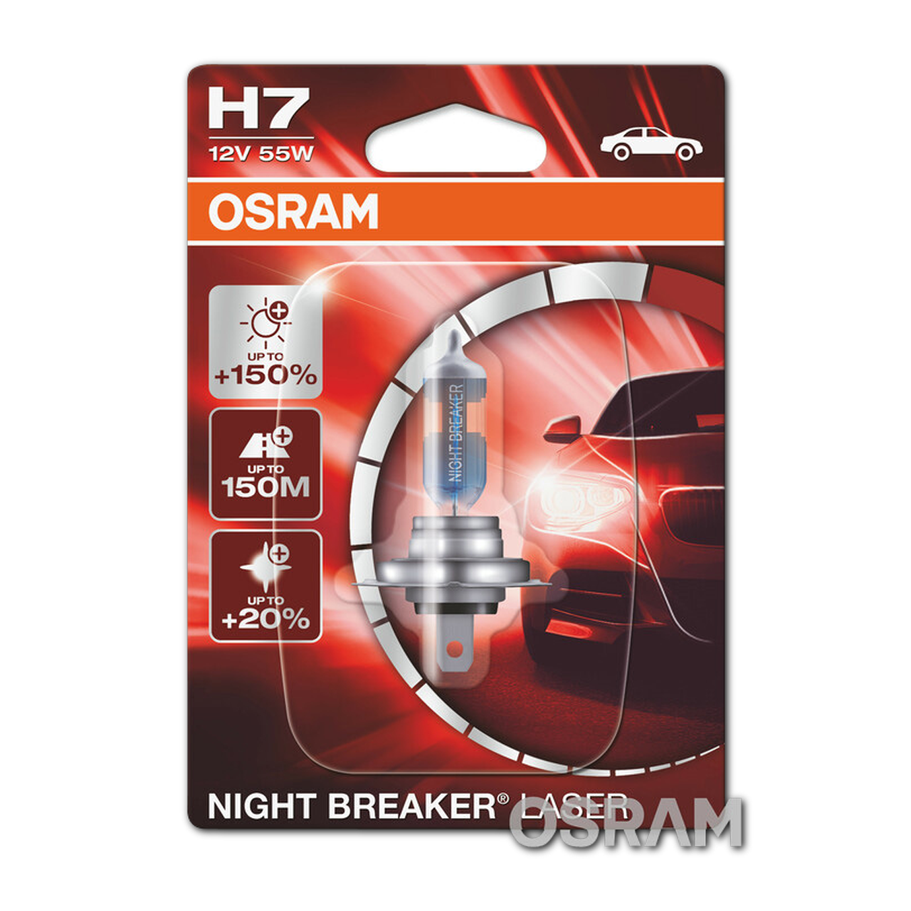 Izzók Osram Night Breaker Laser H7 12 V 55 W