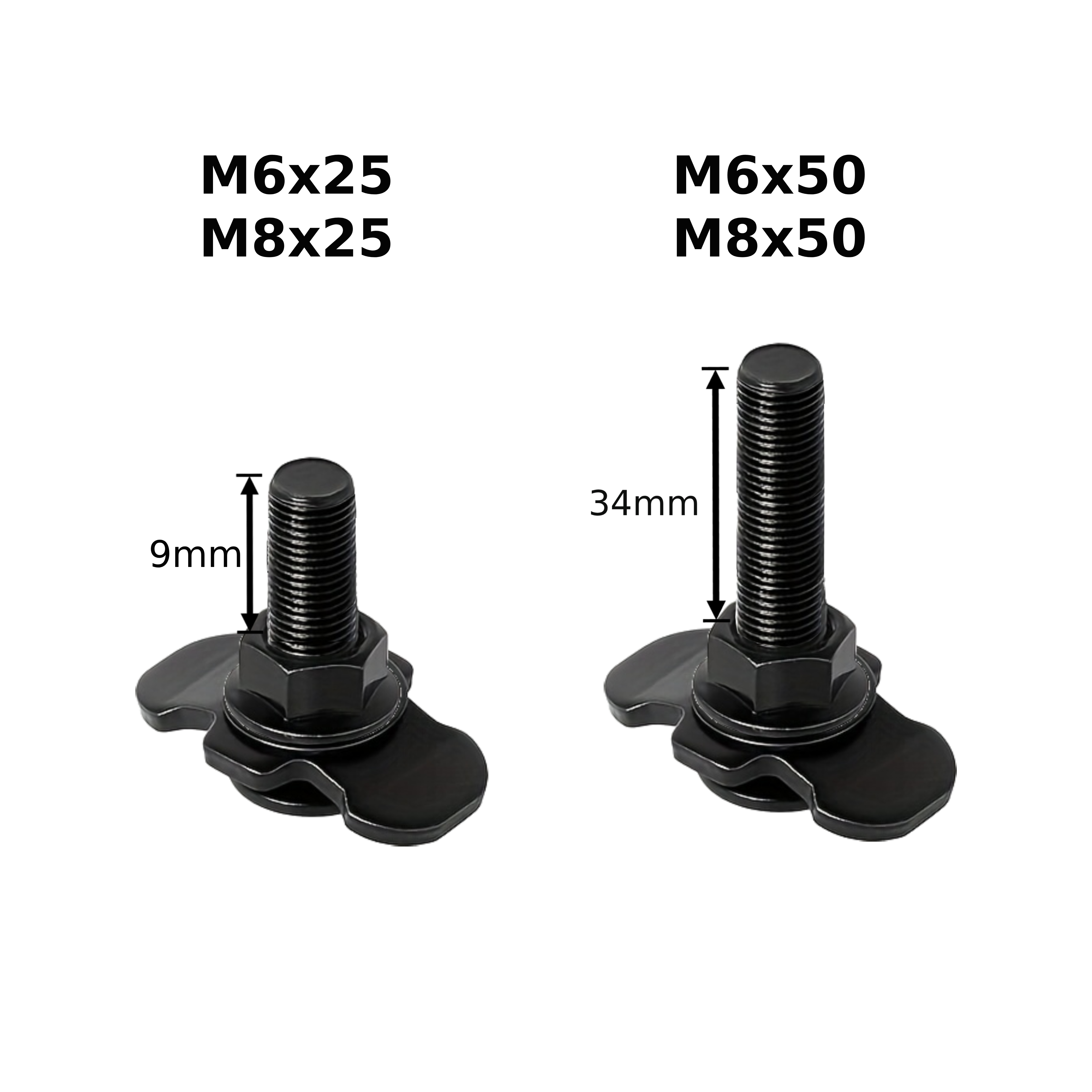 Proworks L-Track Rail Bolt Fixing M6/M8 4-pack 