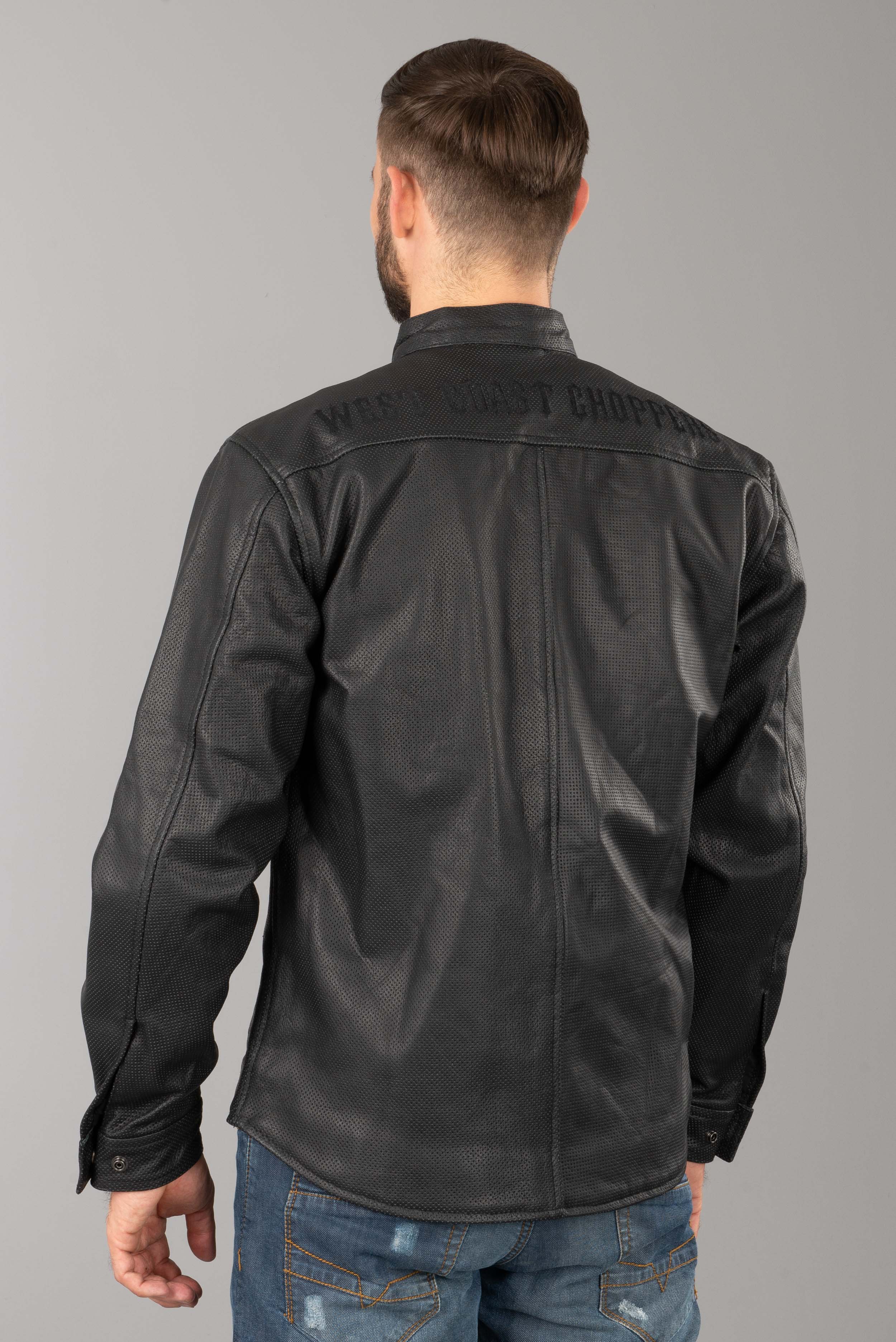 West Coast Choppers OG Perforated Leather Shirt
