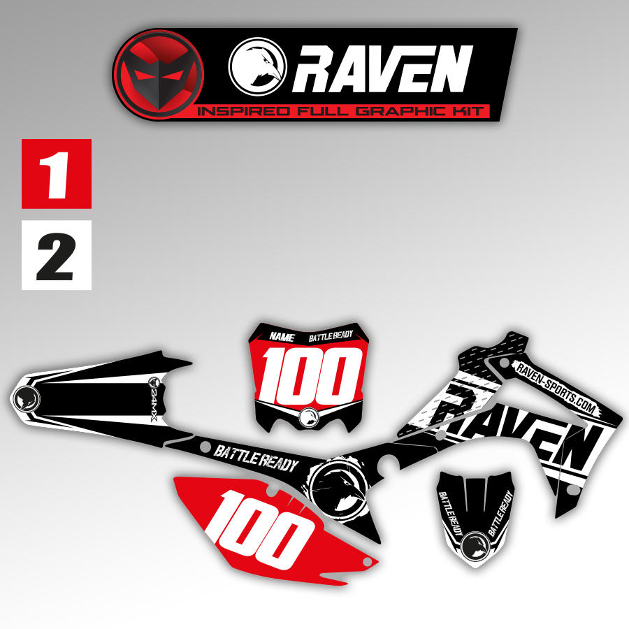 Compleet Raven Stickerset en Nummerplaatstickers