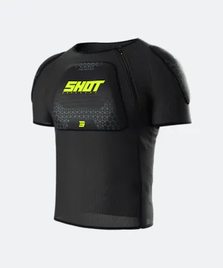 Beschermend Crossshirt Shot Airlight Zwart-Neon Geel