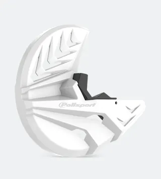 Protection Disque de Frein et Pied de Fourche Polisport Blanc-Noir