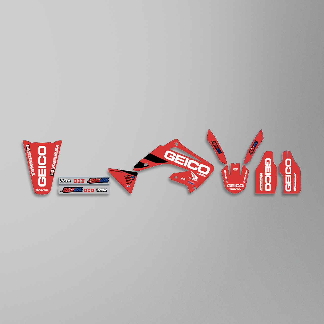 Blackbird Replica Team Geico D'Cor Decal Kit Red-Black