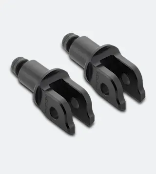 Kit de Montage Rizoma pour Repose-pieds Noir 18mm