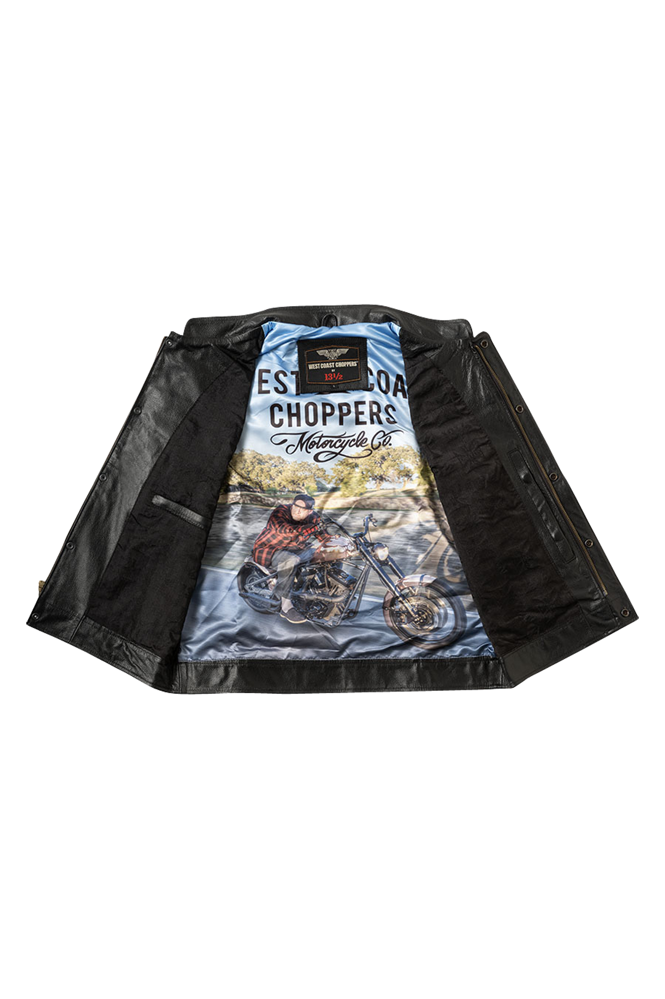 West Coast Choppers Collab 131/2 Leather CFL Riding Vest | 24MX