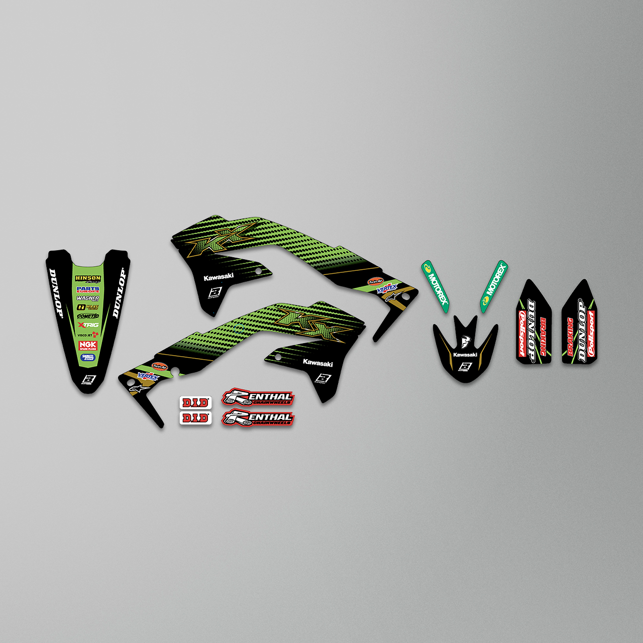 Blackbird Replica Racing Team 19 Decal Kit Black-Green