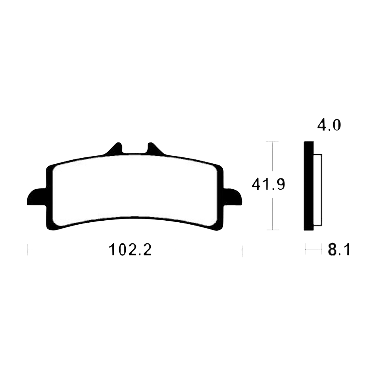 Sintermetall-Bremsbeläge Tecnium Roller