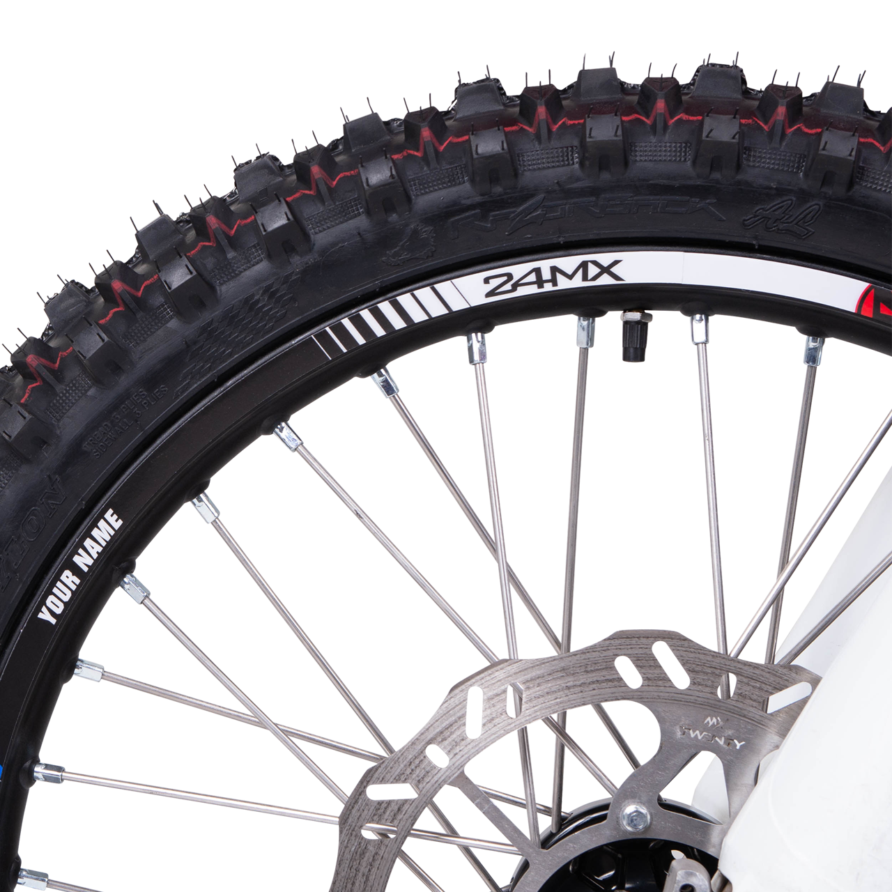 24MX Personalized Rim Stickers Speed