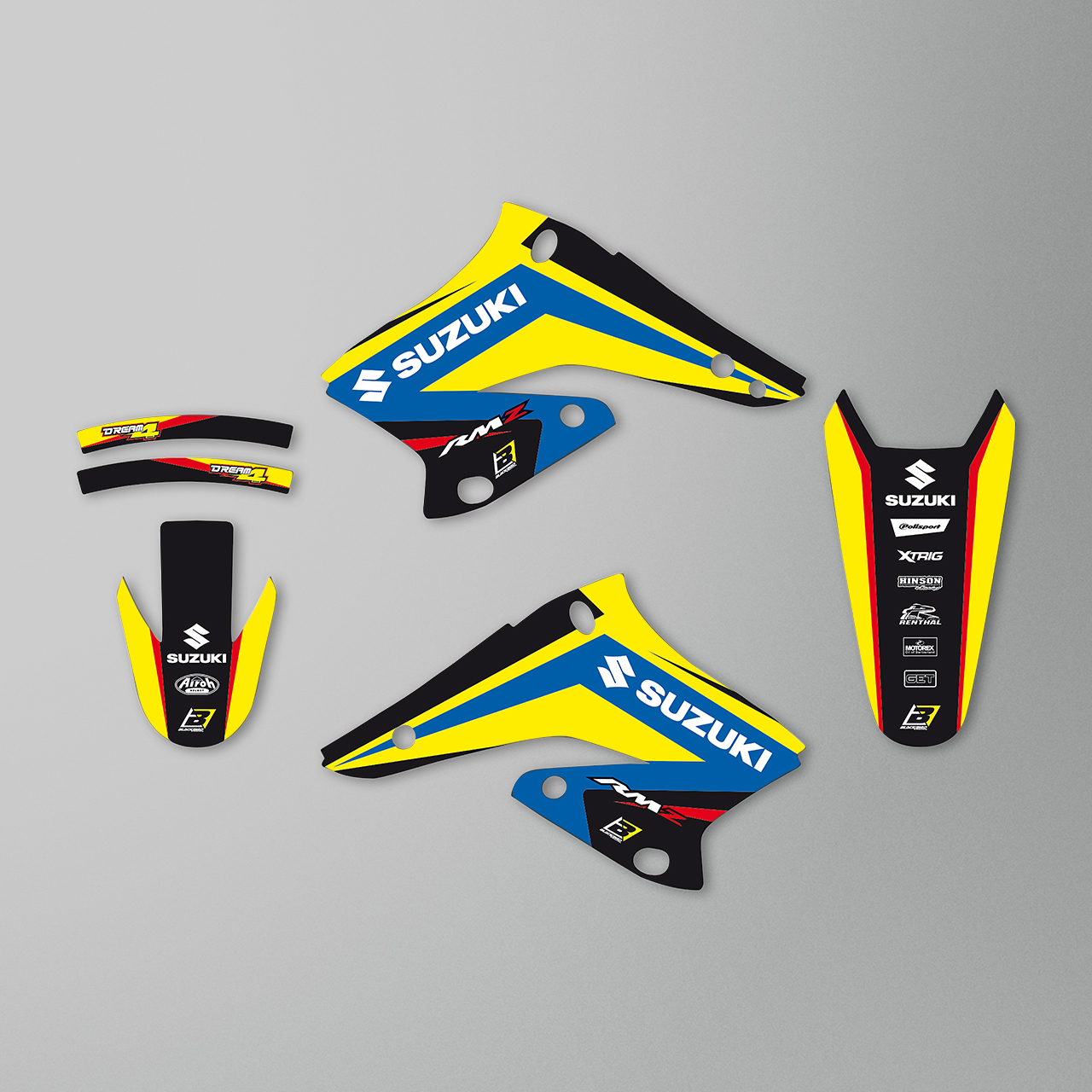 Blackbird Dream 4 Decal Kit Yellow-Blue-Black