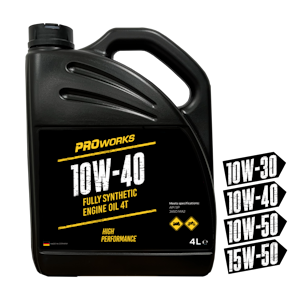 Huile Moteur Moto Proworks 4T Entièrement Synthétique 4L
