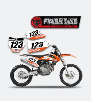Autocolantes para Matrícula Finish Line