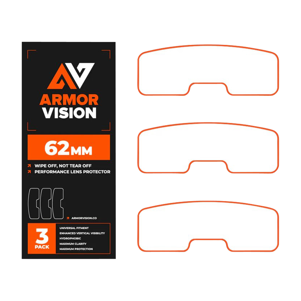 Armor Vision 62MM Lens Protector Gen2 - 3 Pcs