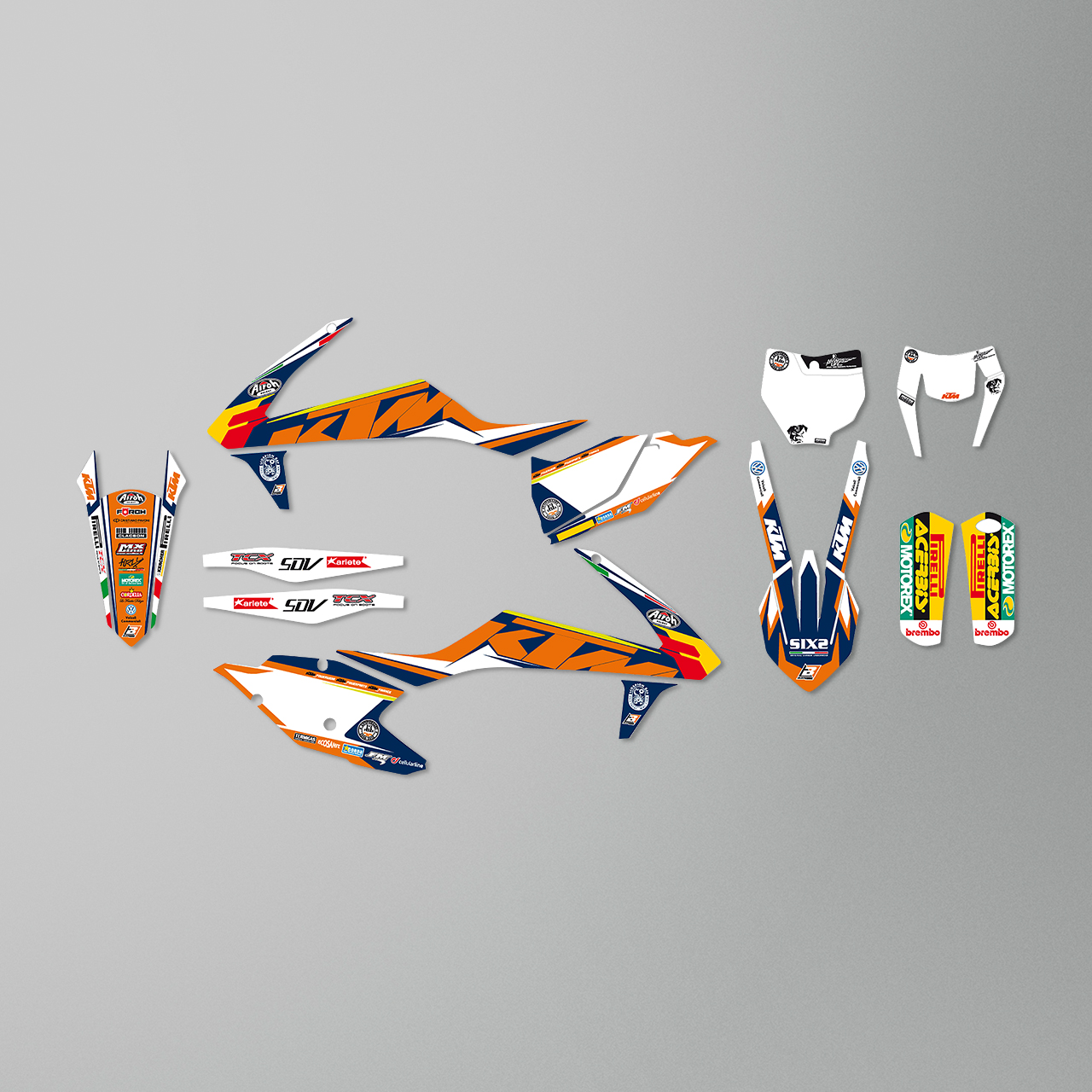 Blackbird Replica Trophy 2018 Decal Kit Orange-Blue