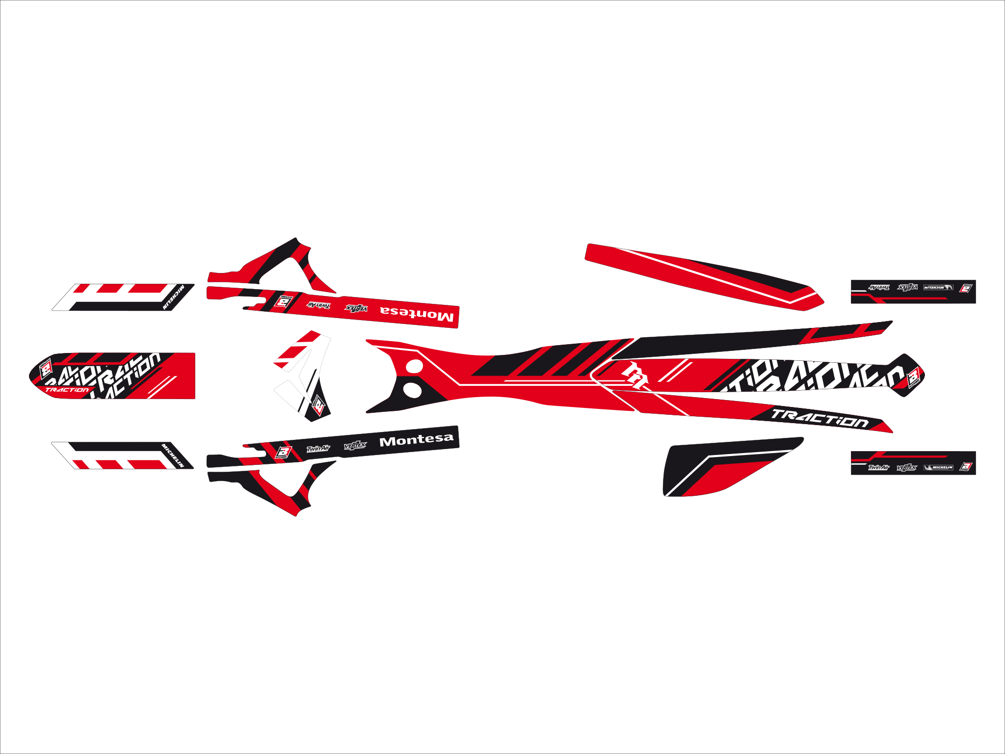 Blackbird Montesa Traction Trial Decal Kit