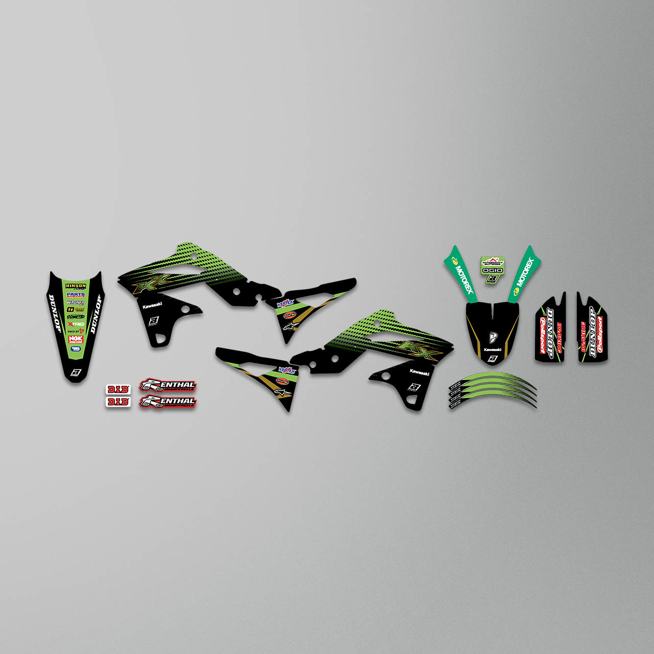 Blackbird Replica Racing Team 19 Decal Kit Black-Green