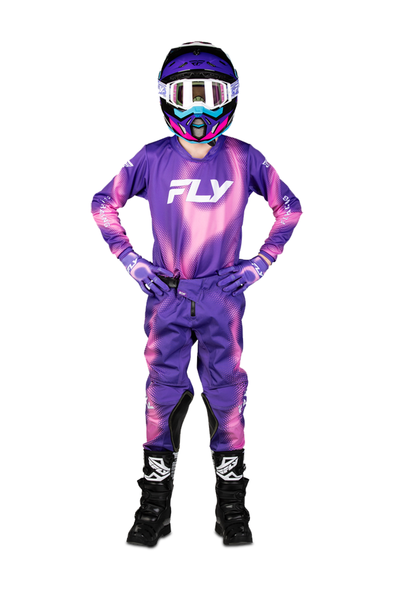 Crossbroek FLY Racing Kinetic Torch Jeugd