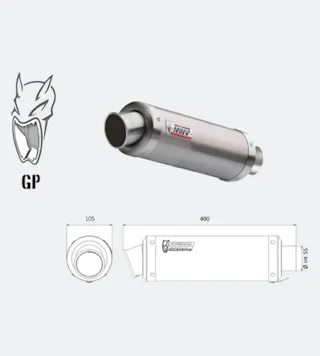 Silenziatore Universale Mivv GP Lato Destro