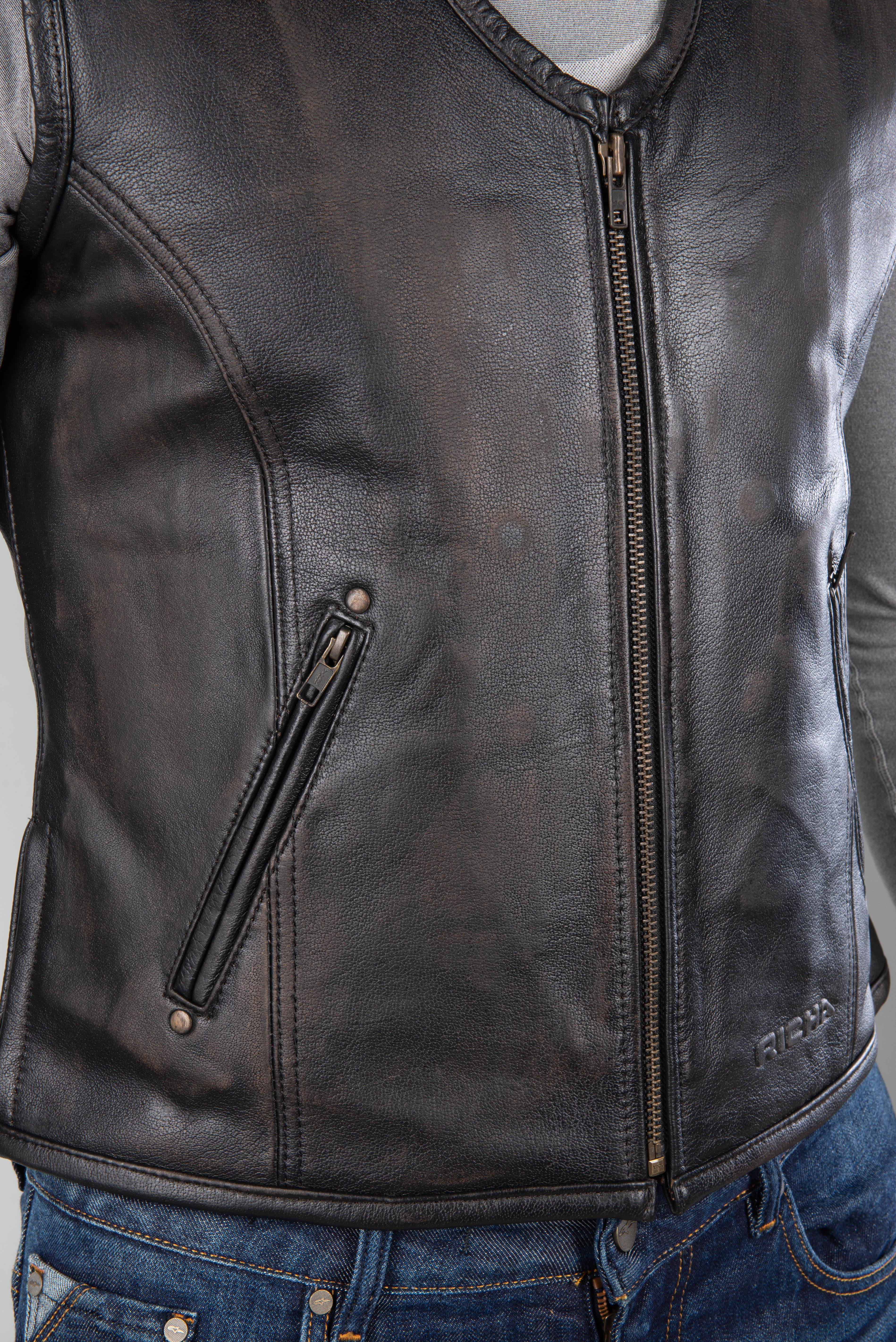 Richa Gilet Colt Vintage Leather Vest | 24MX