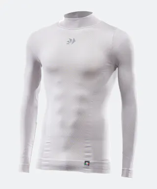Lang Basislaagshirt met Mock Neck SIXS TS3 V2 4-Seizoenen