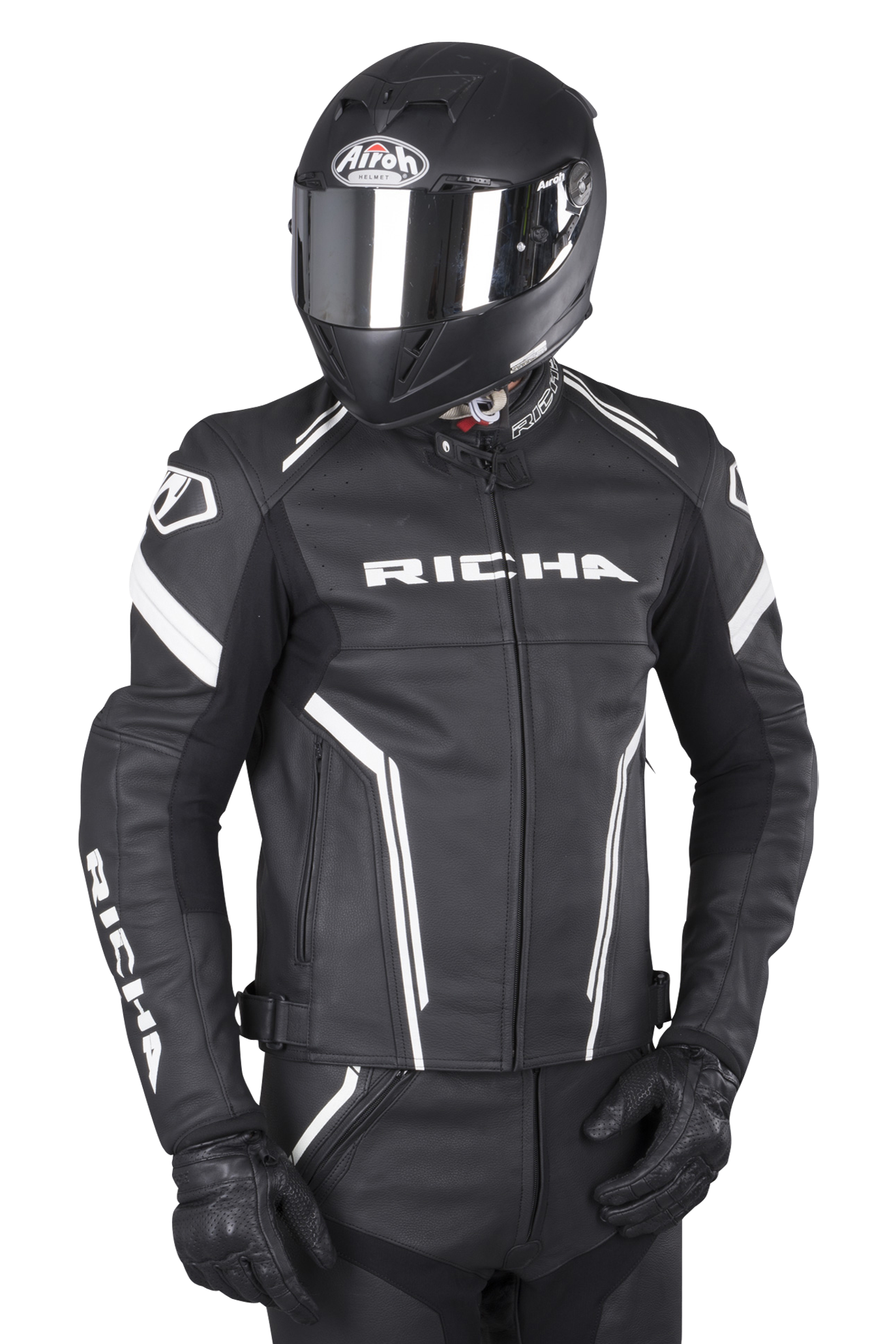 Jacket Black Richa Monza Leather Jacket Richa Motorcycle Gear