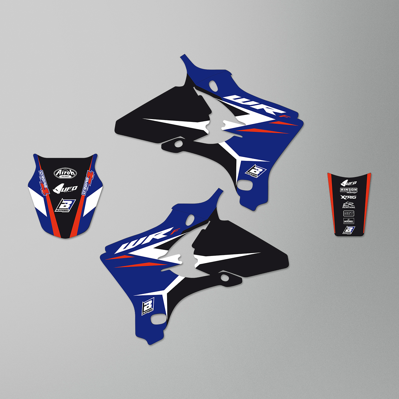 Blackbird Dream 4 Complete Decal Kit with Seat Cover Blue-Black-White