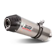 Slip-On Uitlaat Mivv Oval Titanium Koolstofvezel Kap