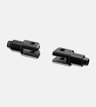 Kit de Montage Rizoma pour Repose-pieds Noir 18mm