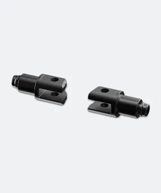 Montageset voor Voetsteunen Rizoma Zwart 18 mm