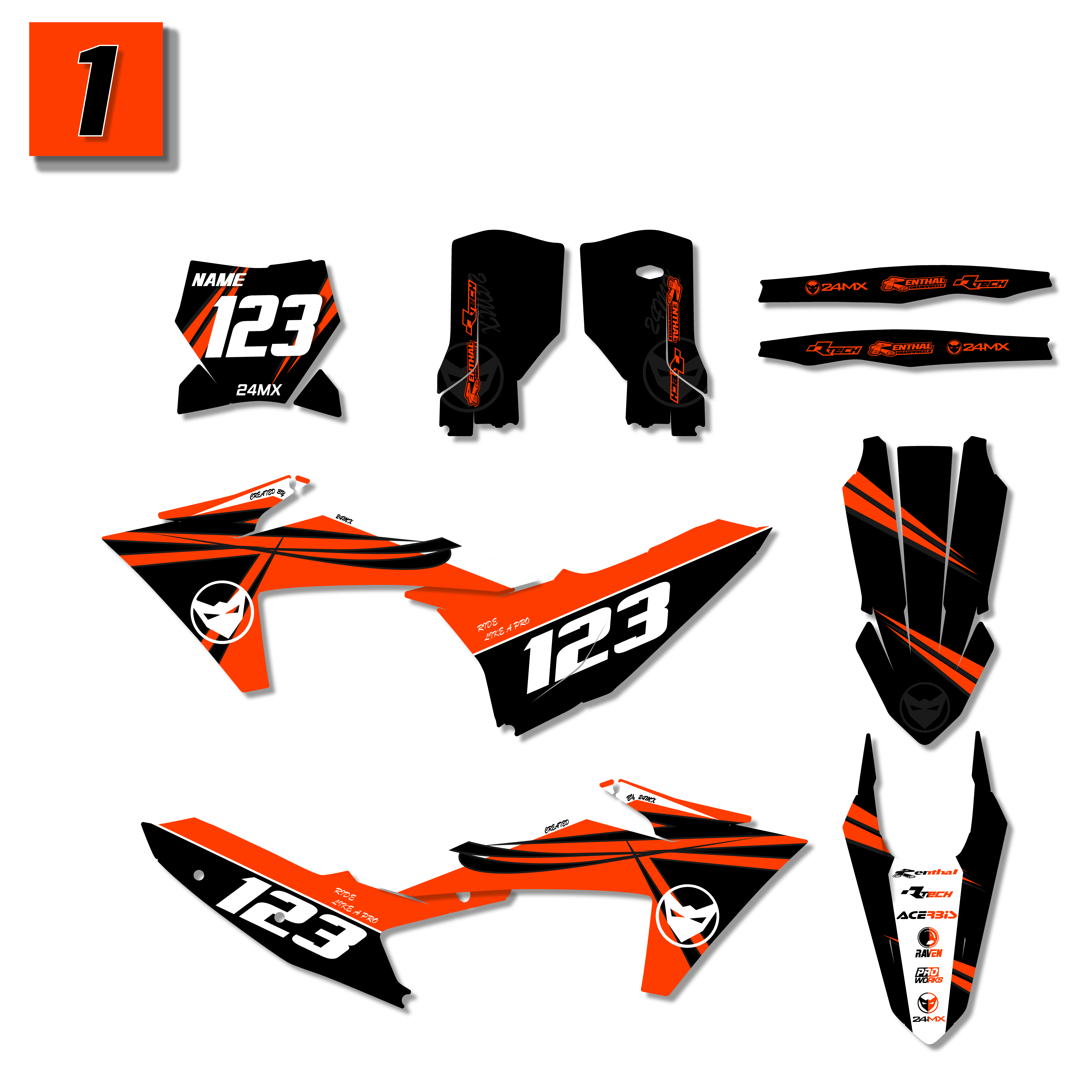 Kit De Adhesivos Personalizado 24MX Holo Shadow