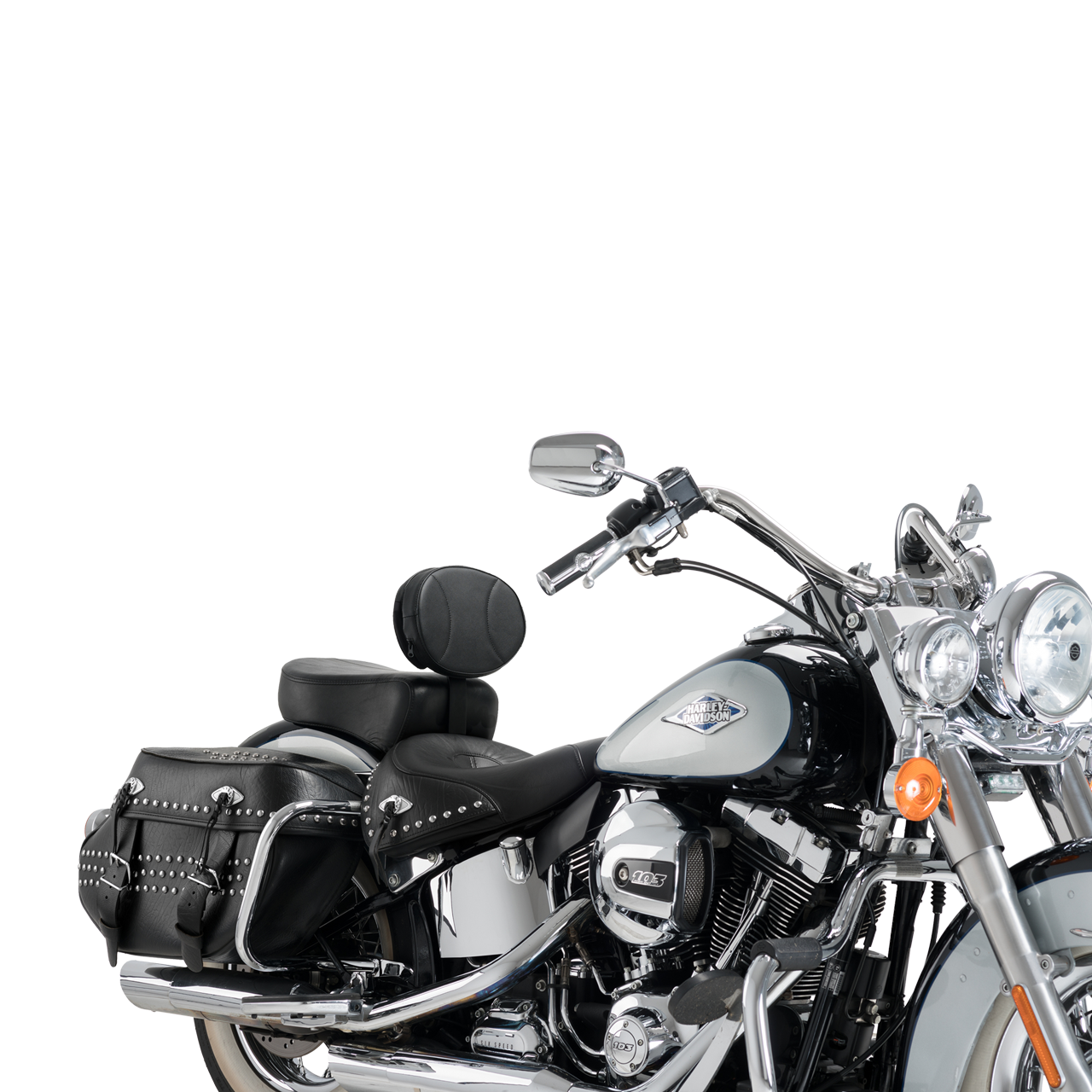 CustomAcces Solo Softail for Pilot Sissy Bar Black