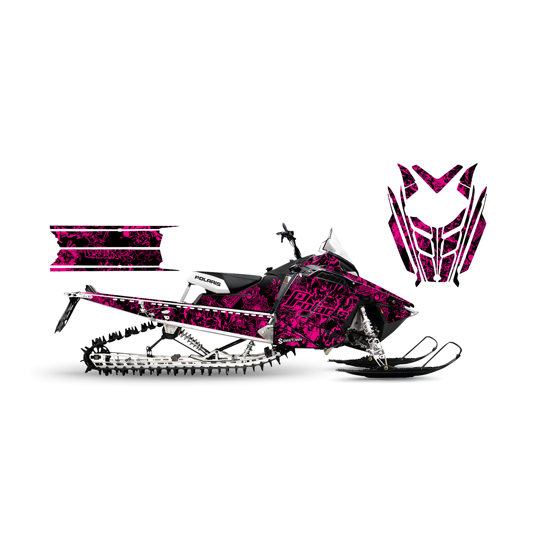 Tarrasarja SweTown Musta Stencil - Pinkki