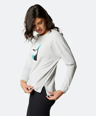 T-shirt FOX Detonate Knit Top Dames met Lange Mouwen