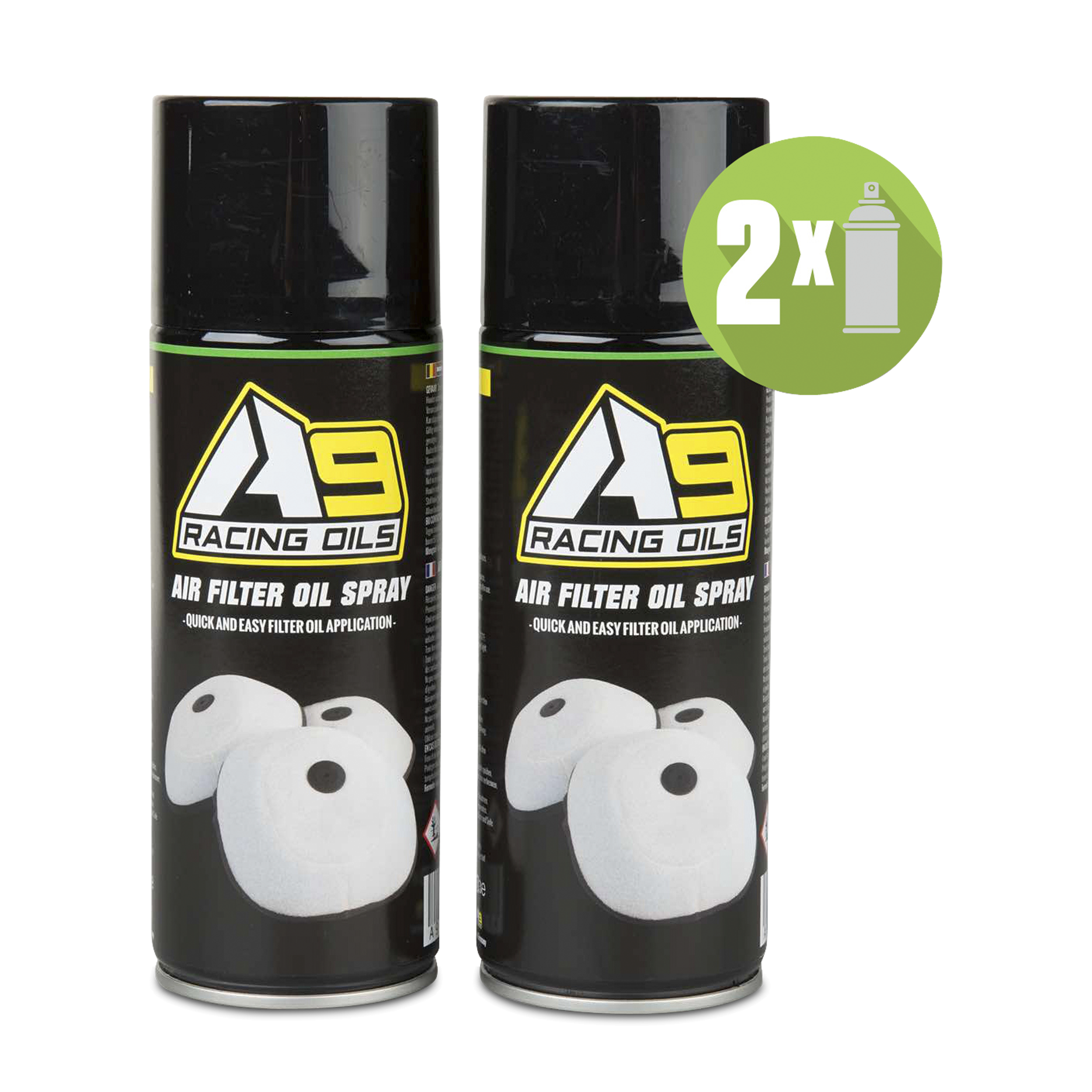 Luftfilteröl Spray A9 Racing Air 2er-Pack - Jetzt 35% Ersparnis