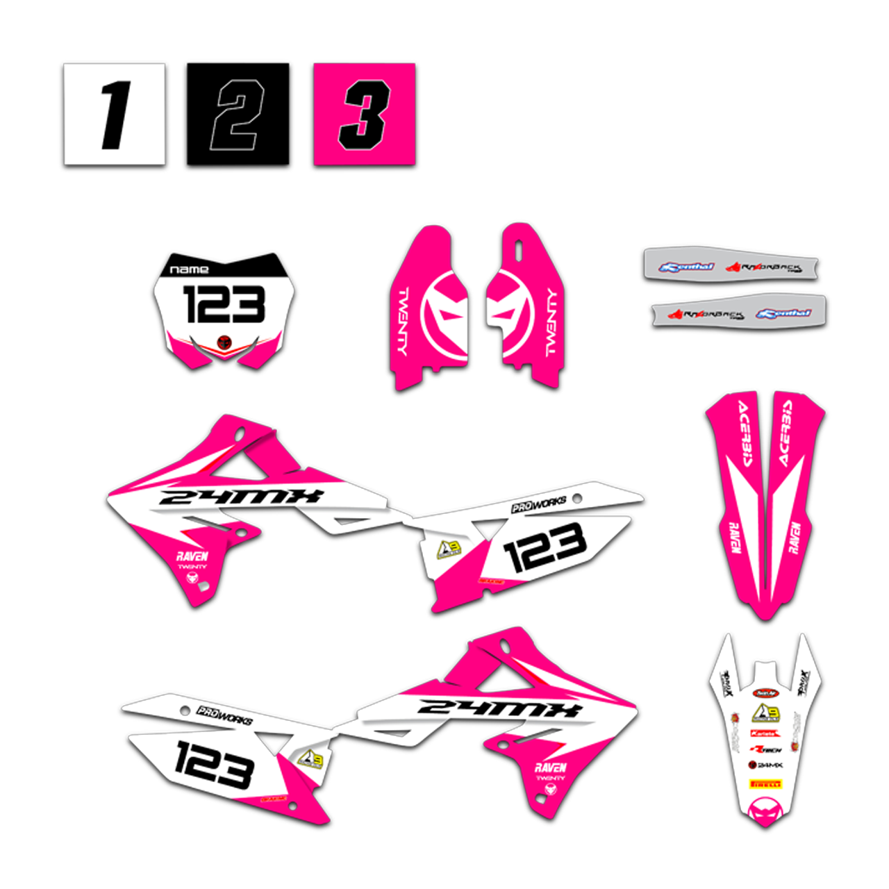 Compleet Geïnspireerd Stickerset en Nummerplaatstickers
