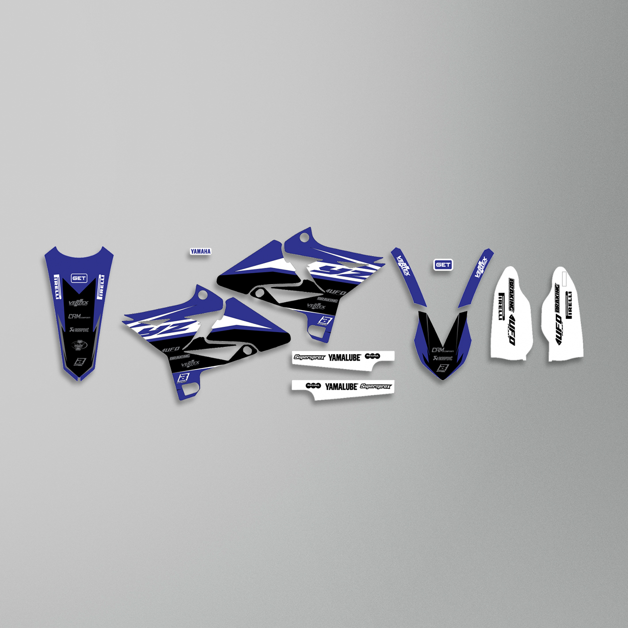 Blackbird Replica Racing 19 Complete Decal Kit with Seat Cover Blue-Black-White