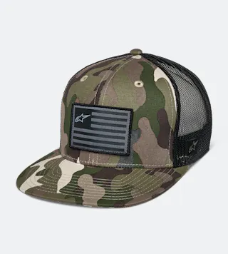 Trucker Kasket Alpinestars Flag Flad