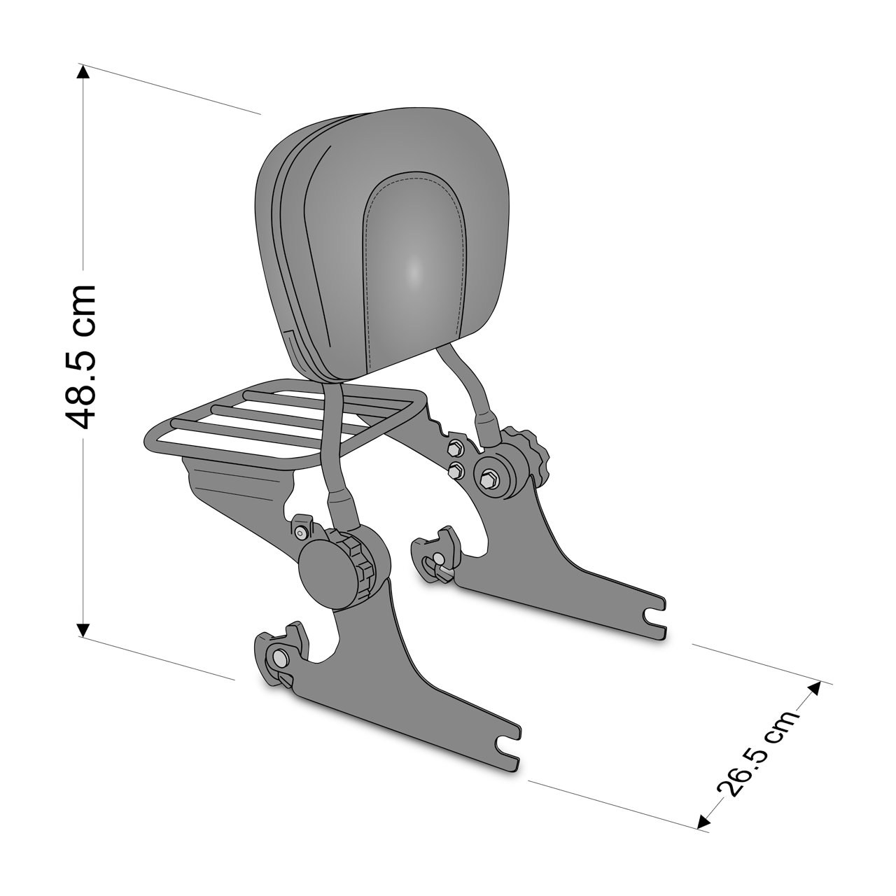 Sissy Bar CustomAcces Luxus Chrome