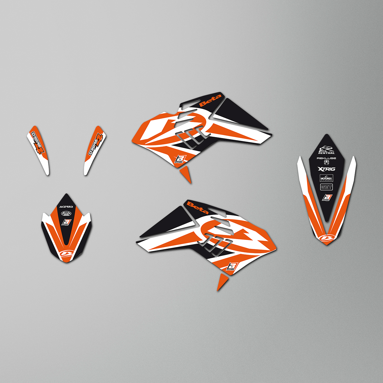 Blackbird Dream 4 Complete Decal Kit with Seat Cover Red-Black-White