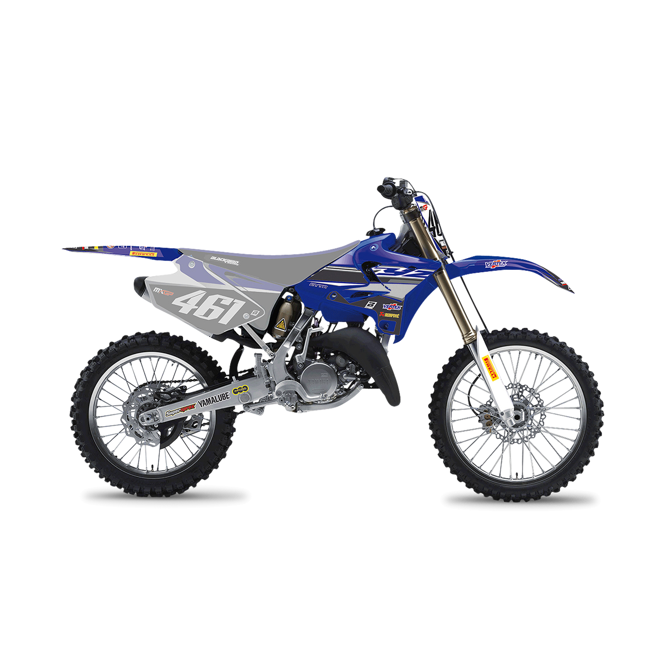 Kit de Adhesivos Blackbird Replica Factory Racing 2018 Azul-Negro-Blanco
