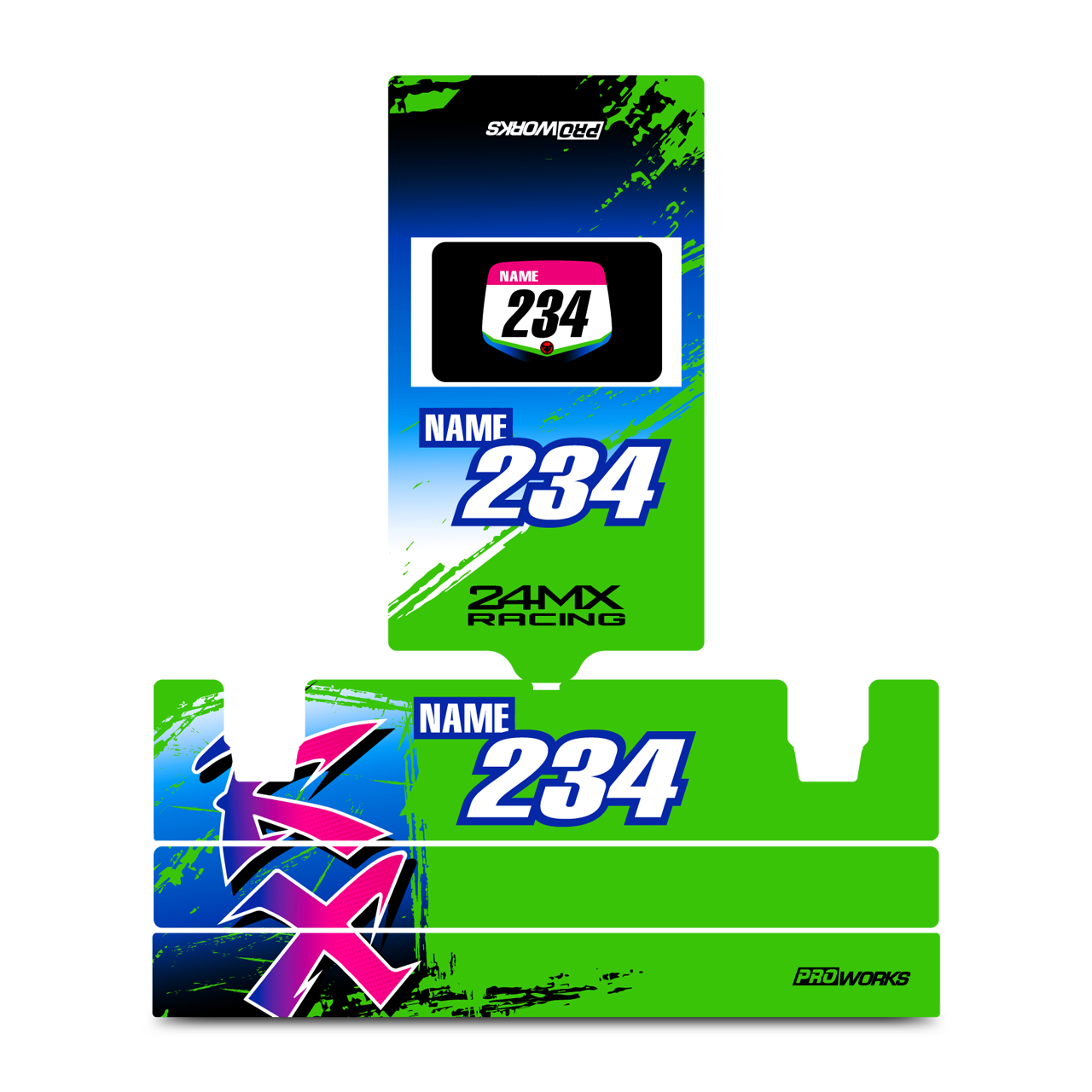 24MX X2 Toolbox Decal Kit Green